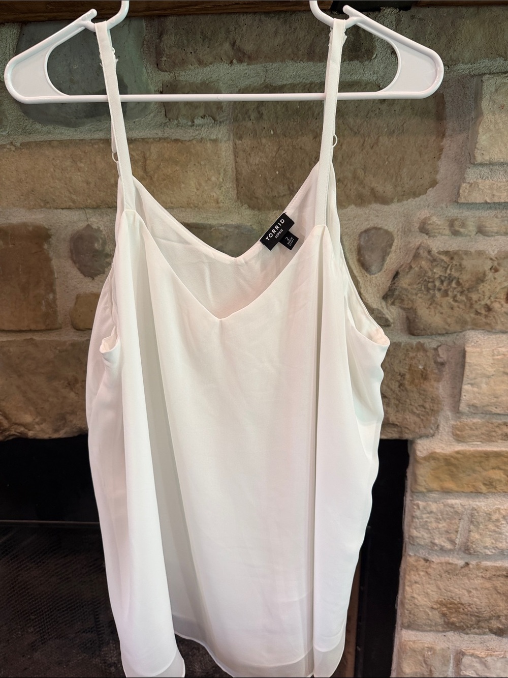 torrid White V-Neck Spaghetti Strap Camisole